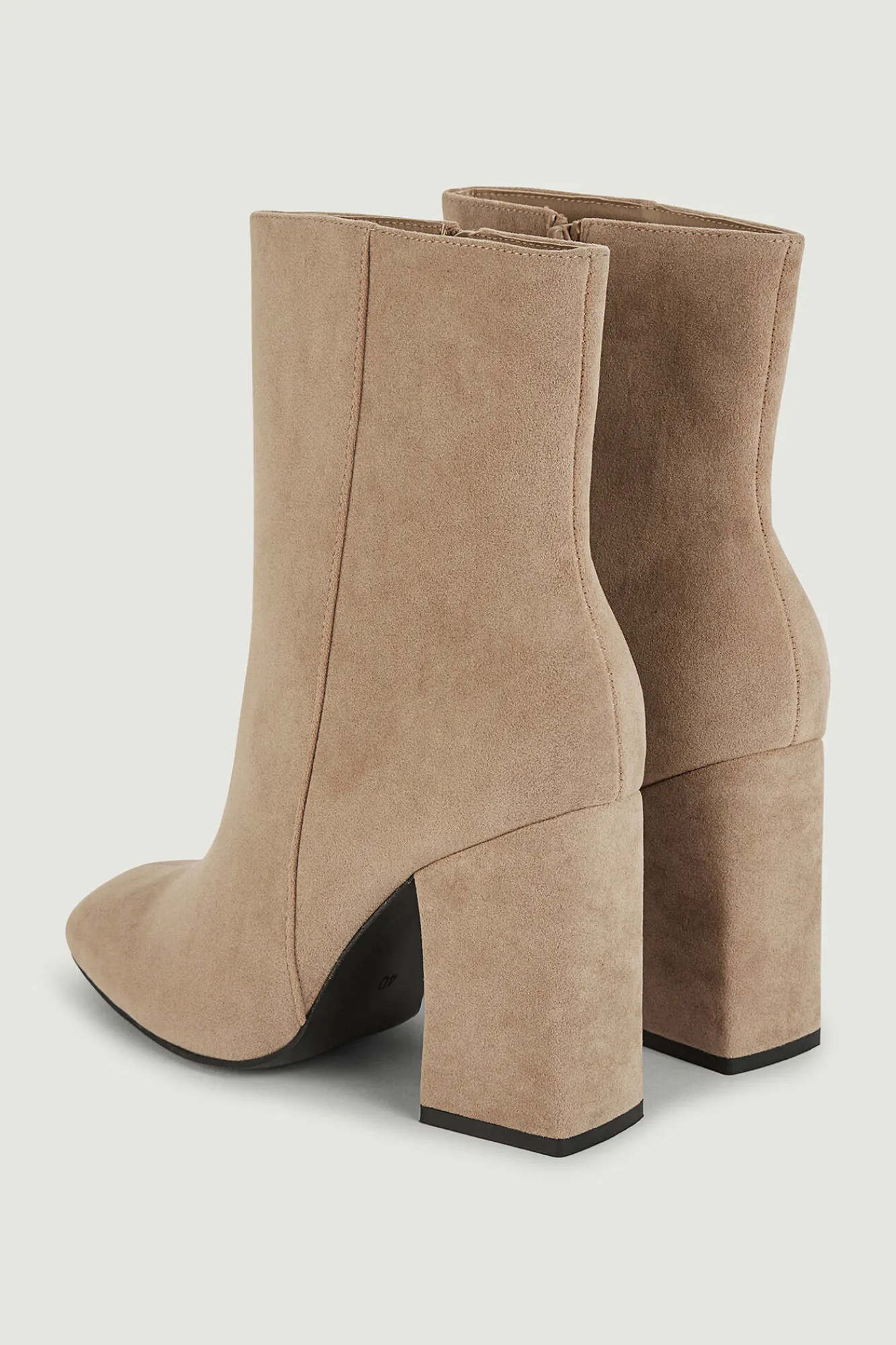 Pimkie Botines De Antelina Con Tacon Tostado Clearance