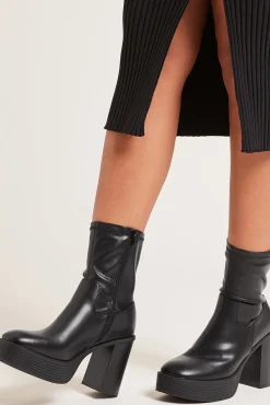 Pimkie Botines De Plataforma Y Tacon Alto Negro Discount