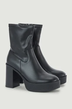 Pimkie Botines De Plataforma Y Tacon Alto Negro Discount