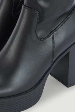 Pimkie Botines De Plataforma Y Tacon Alto Negro Discount