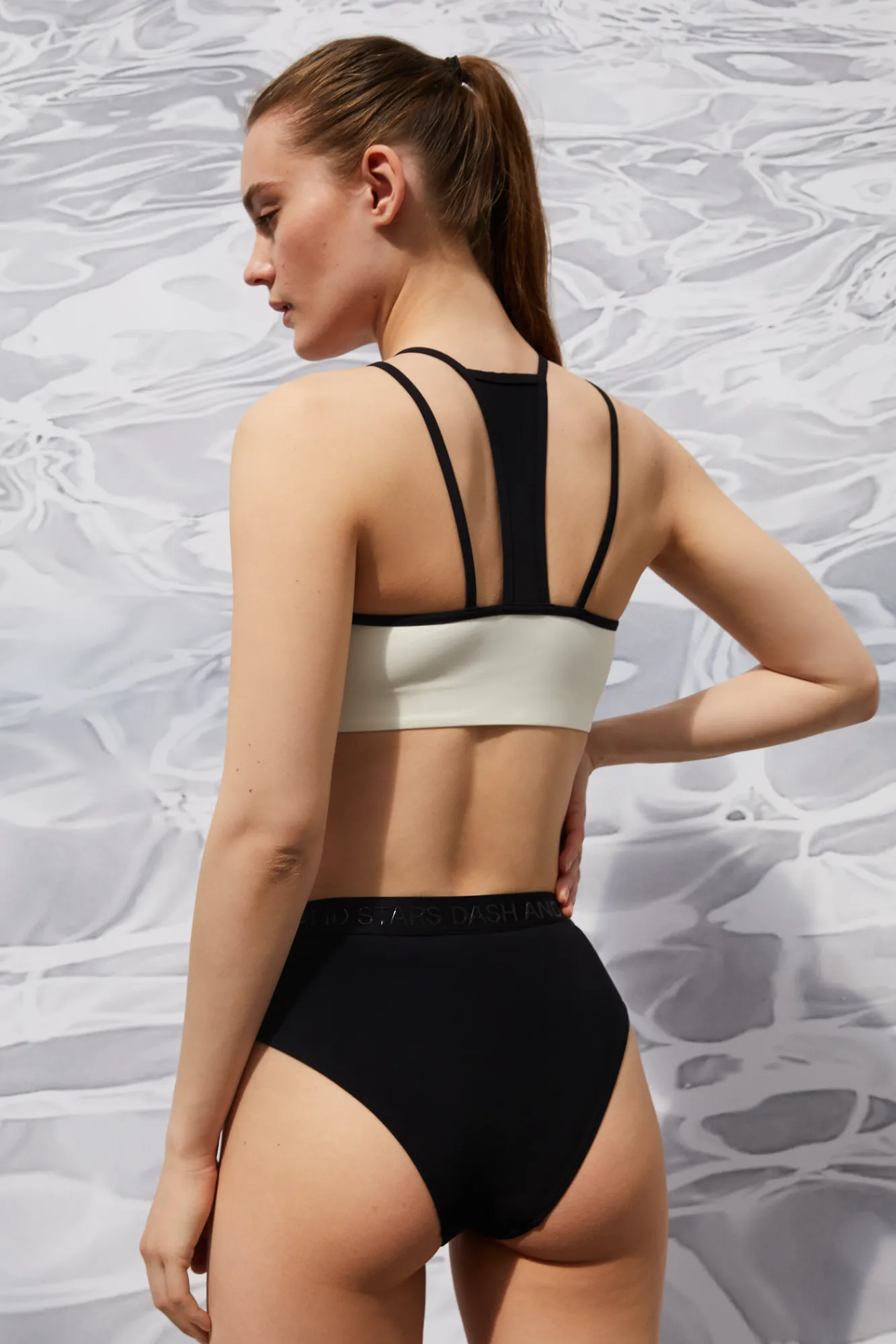 Dash and Stars Braguita Alta De Bikini Negra Quick Dry Negro Outlet