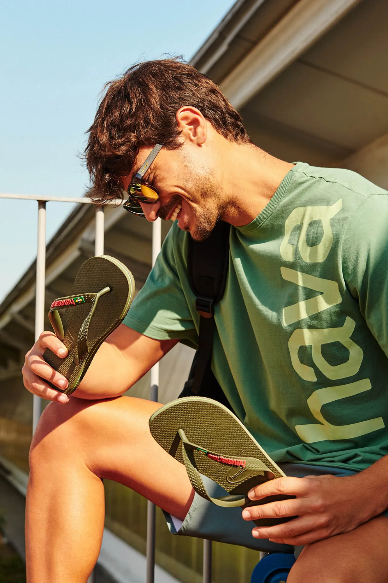Havaianas Brasil Logo Verde Clearance