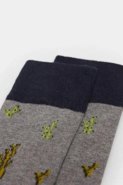 * Calcetin Alto Cactus Gris Medio Discount