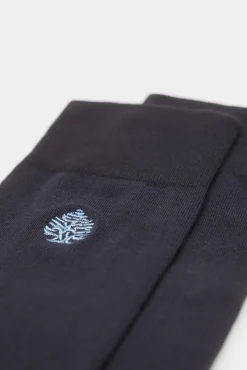 * Calcetin Basico Logo Bordado Azul Oscuro Online