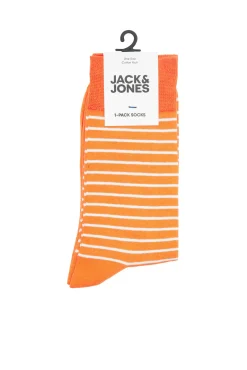 Jack & Jones Calcetin Estampado Rayas Naranja