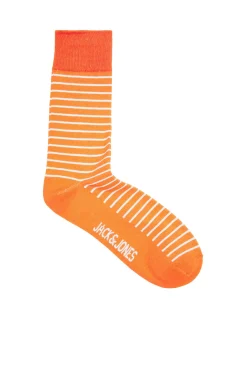 Jack & Jones Calcetin Estampado Rayas Naranja