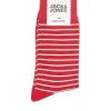 Jack & Jones Calcetin Estampado Rayas Rojo