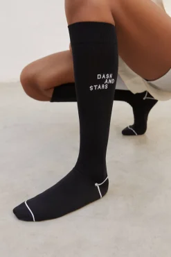Dash and Stars Calcetin Extra Largo Tecnico Negro Discount