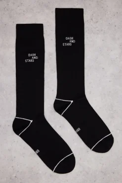 Dash and Stars Calcetin Extra Largo Tecnico Negro Discount