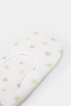 * Calcetin Invisible Estrellas Beige Medio Sale