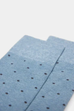 * Calcetin Micro Lunares Azul Claro Best