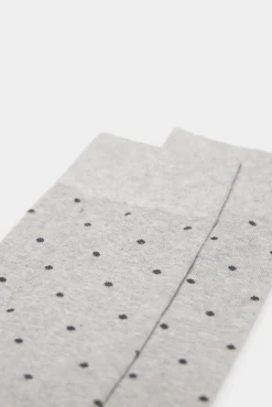* Calcetin Micro Lunares Gris Medio Sale