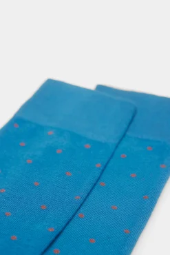 * Calcetin Micro Lunares Azul Clearance