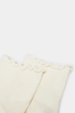 * Calcetin Ondulaciones Beige Clearance