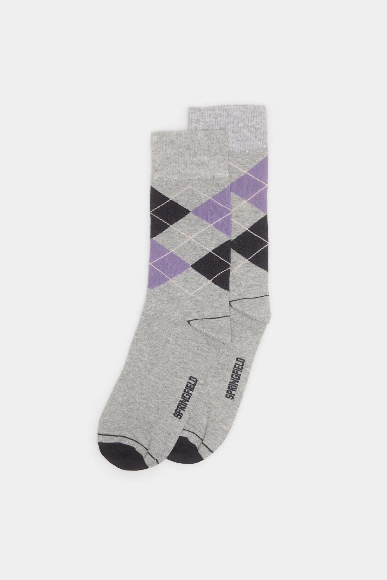 * Calcetin Rombos Gris Medio Discount