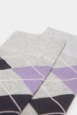 * Calcetin Rombos Gris Medio Discount