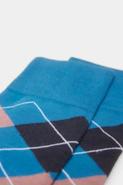* Calcetin Rombos Azul Discount