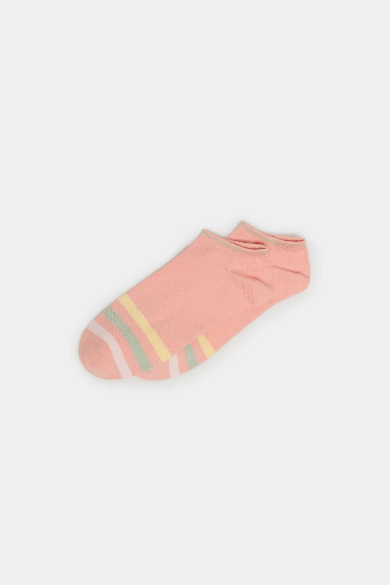 * Calcetin Salmon Rayas Estampado Tostado