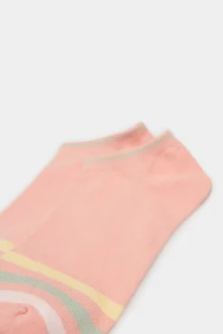 * Calcetin Salmon Rayas Estampado Tostado