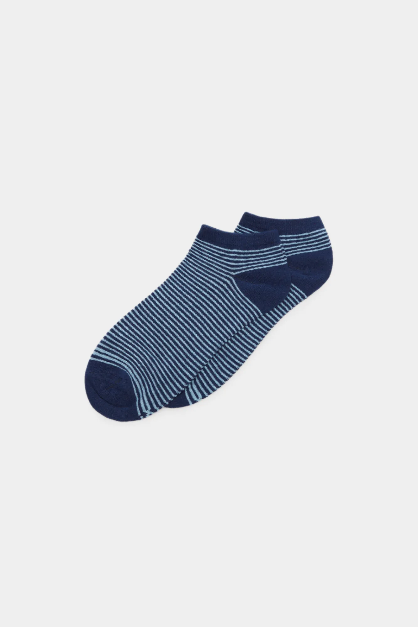 * Calcetin Tobillero Micro Raya Azul Medio Sale