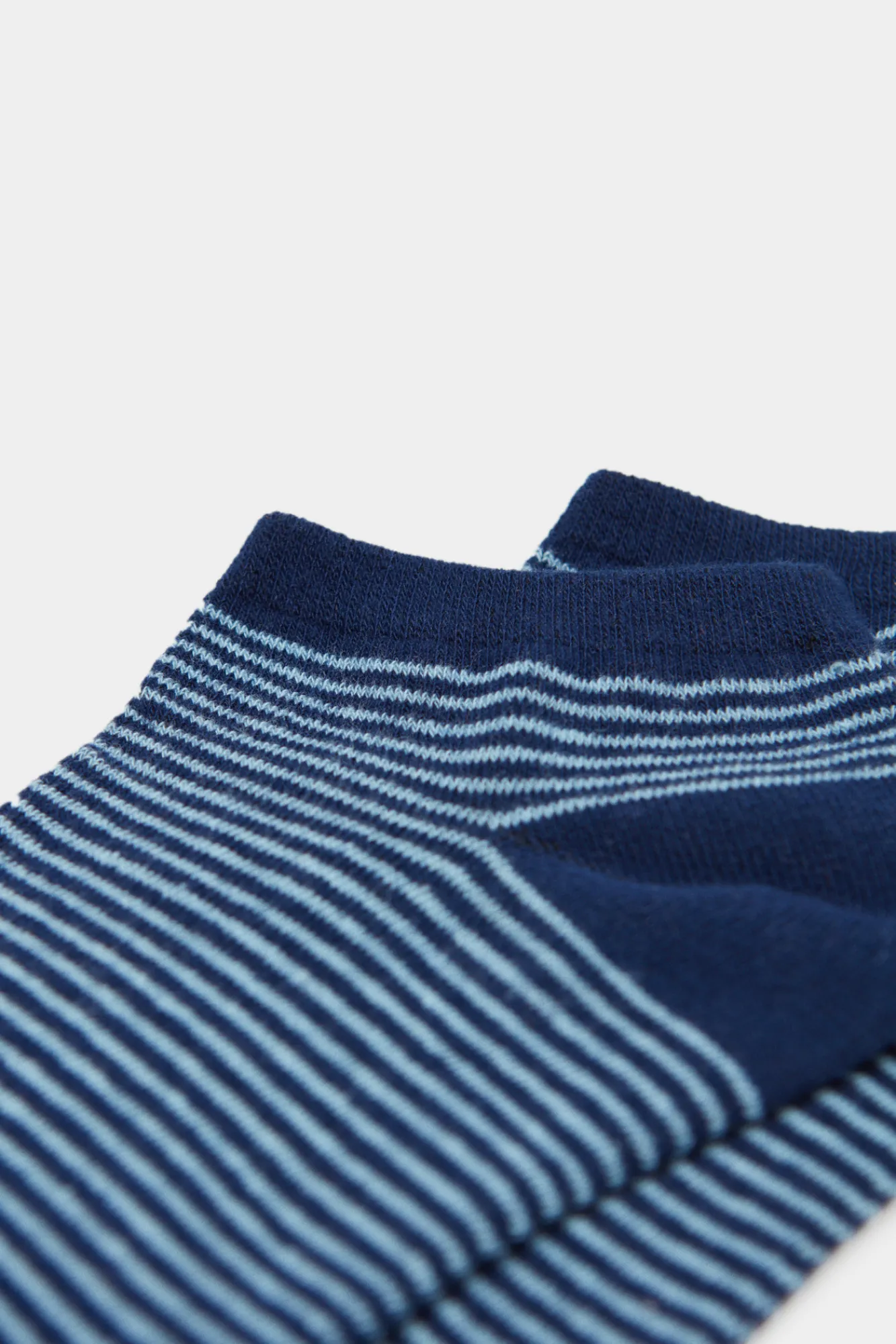 * Calcetin Tobillero Micro Raya Azul Medio Sale