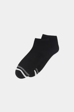 * Calcetin Tobillero Rib Negro