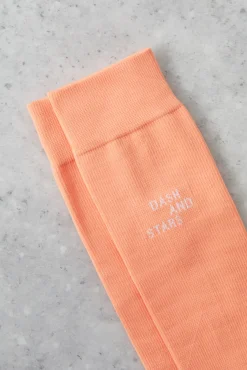 Dash and Stars Calcetines Altos Tecnicos Naranja Rojo Clearance