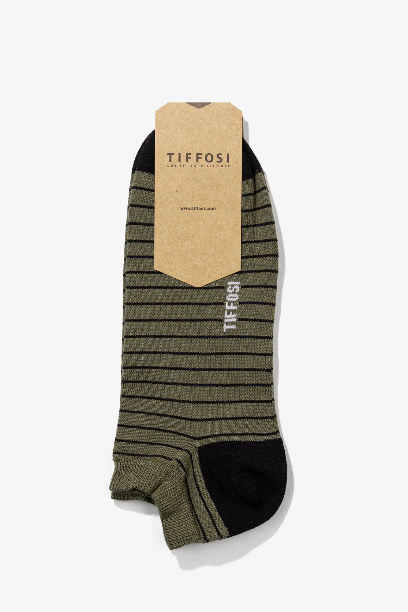 Tiffosi Calcetines Cortos Rayas Beige New