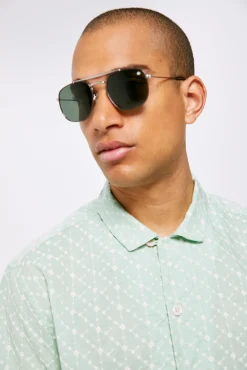 * Camisa Bordada Verde Discount