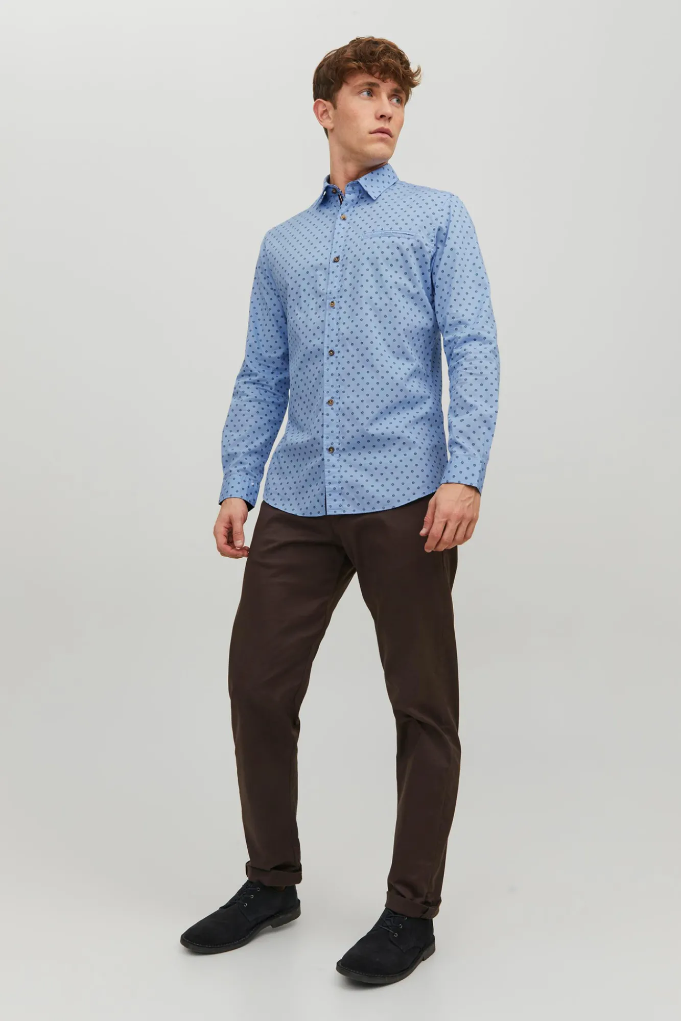 Jack & Jones Camisa Casual Azul Claro
