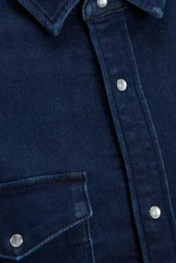 Jack & Jones Camisa Casual Algodon Azul Medio Hot