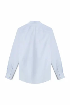 Ooto Camisa Cuadro Vichy Pequeno, Manga Larga Azul Hot