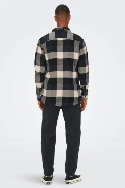 Only & Sons Camisa Cuadros Navy Best