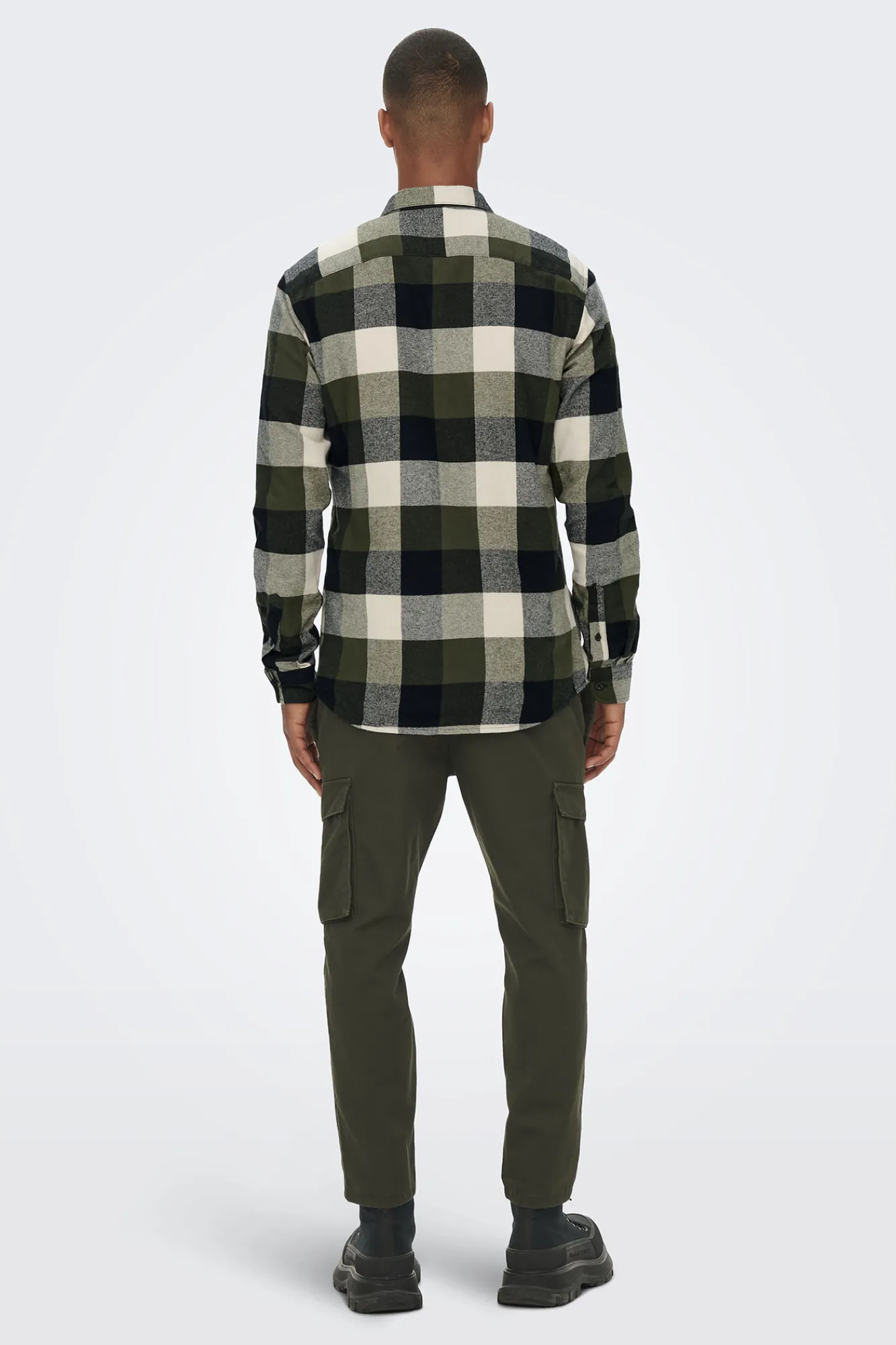 Only & Sons Camisa Cuadros Verde New