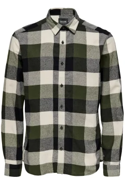 Only & Sons Camisa Cuadros Verde New