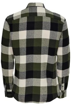 Only & Sons Camisa Cuadros Verde New