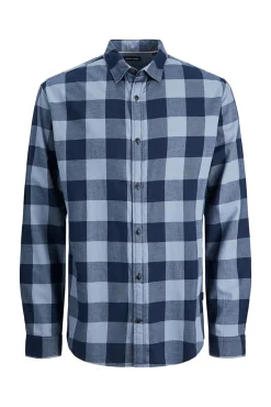 Jack & Jones Camisa Cuadros Azul Medio Sale
