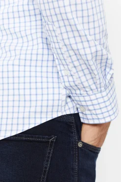 Cortefiel Camisa Cuadros Coolmax Azul Clearance