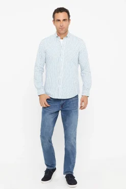 Cortefiel Camisa Cuadros Coolmax Verde Hot
