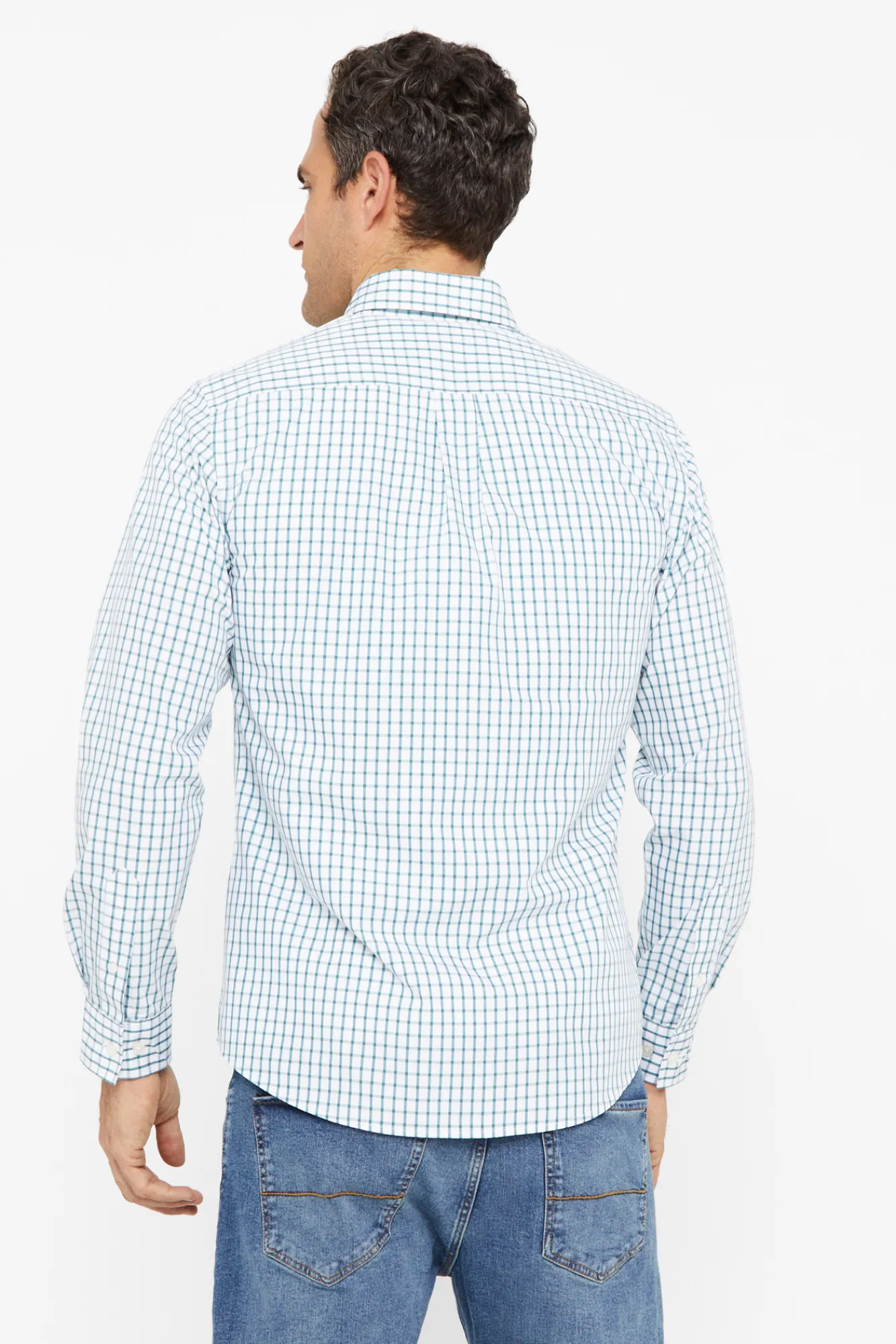 Cortefiel Camisa Cuadros Coolmax Verde Hot