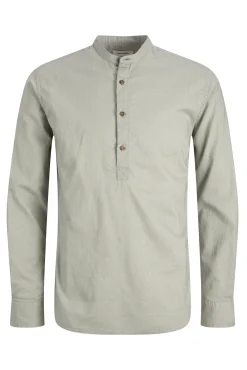 Jack & Jones Camisa Cuello Mao Gris Medio New