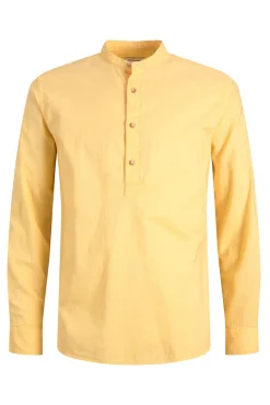 Jack & Jones Camisa Cuello Mao Amarillo New