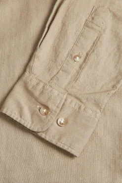 Jack & Jones Camisa Cuello Mao Beige Outlet