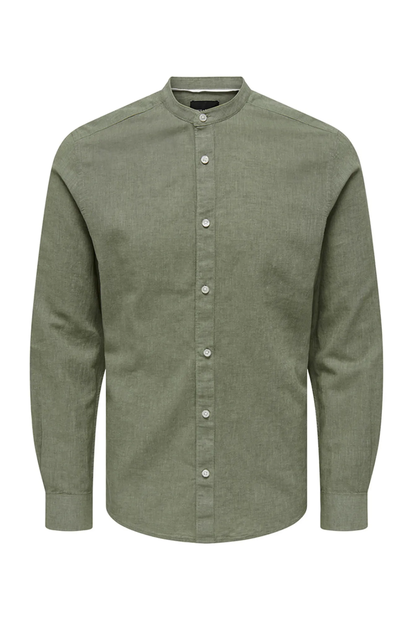 Only & Sons Camisa Cuello Mao Verde