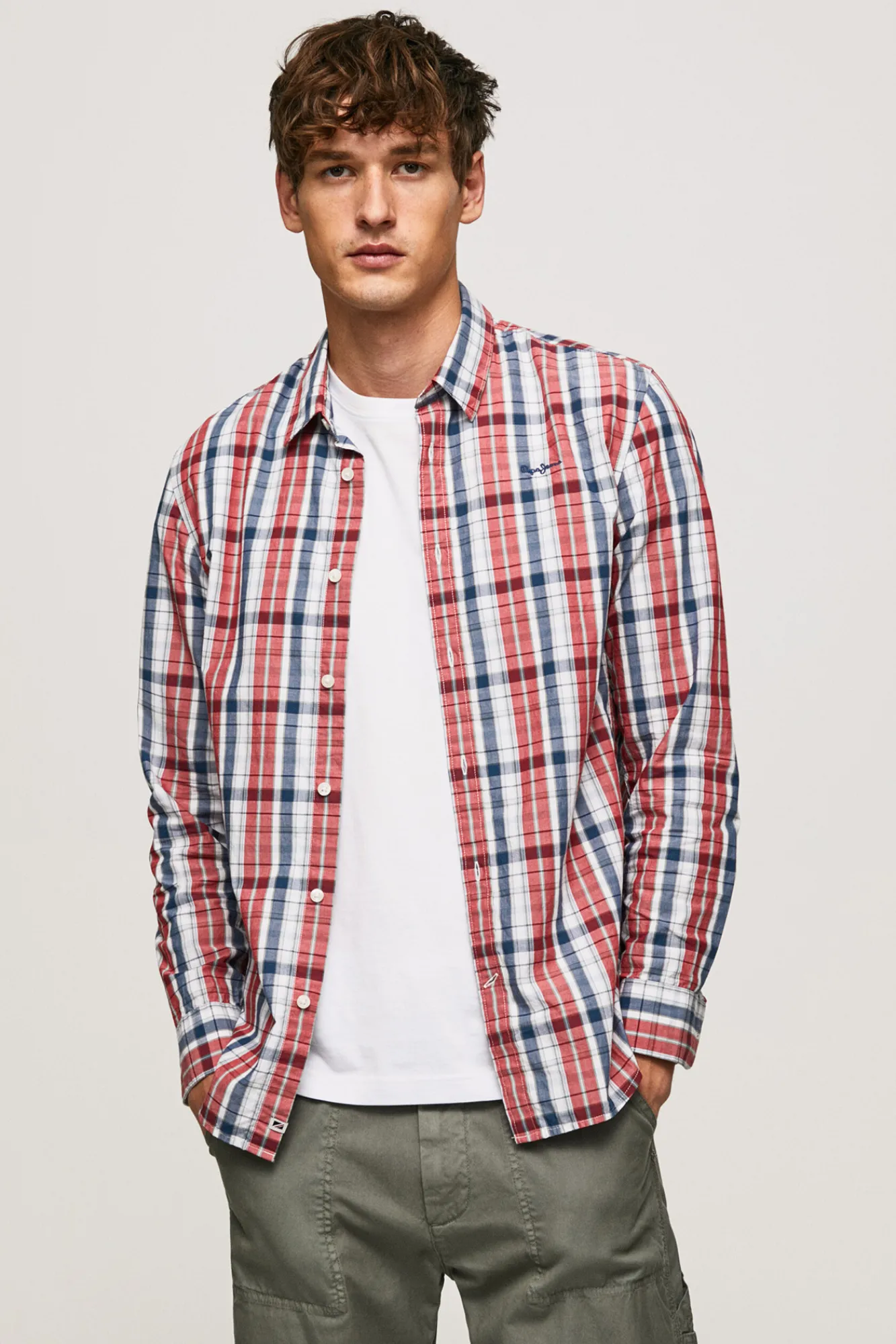 Pepe Jeans Camisa De Algodon De Cuadros Multicolor Discount