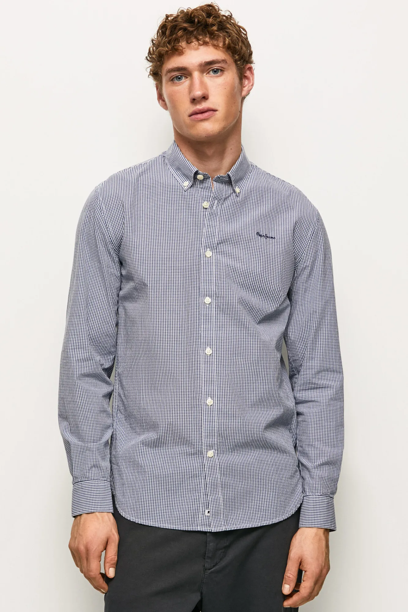 Pepe Jeans Camisa De Algodon De Cuadros Slim Fit. Navy Discount