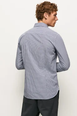 Pepe Jeans Camisa De Algodon De Cuadros Slim Fit. Navy Discount
