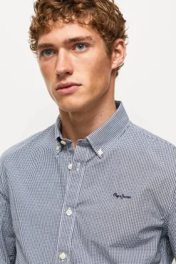 Pepe Jeans Camisa De Algodon De Cuadros Slim Fit. Navy Discount