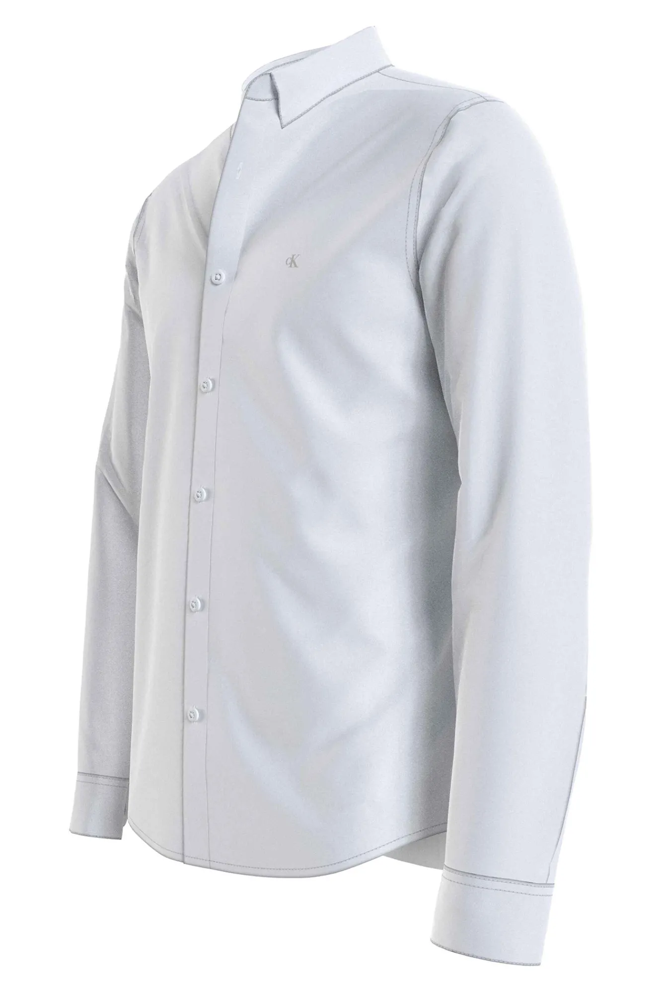 Calvin Klein Camisa De Chico Con Logo Blanco Best