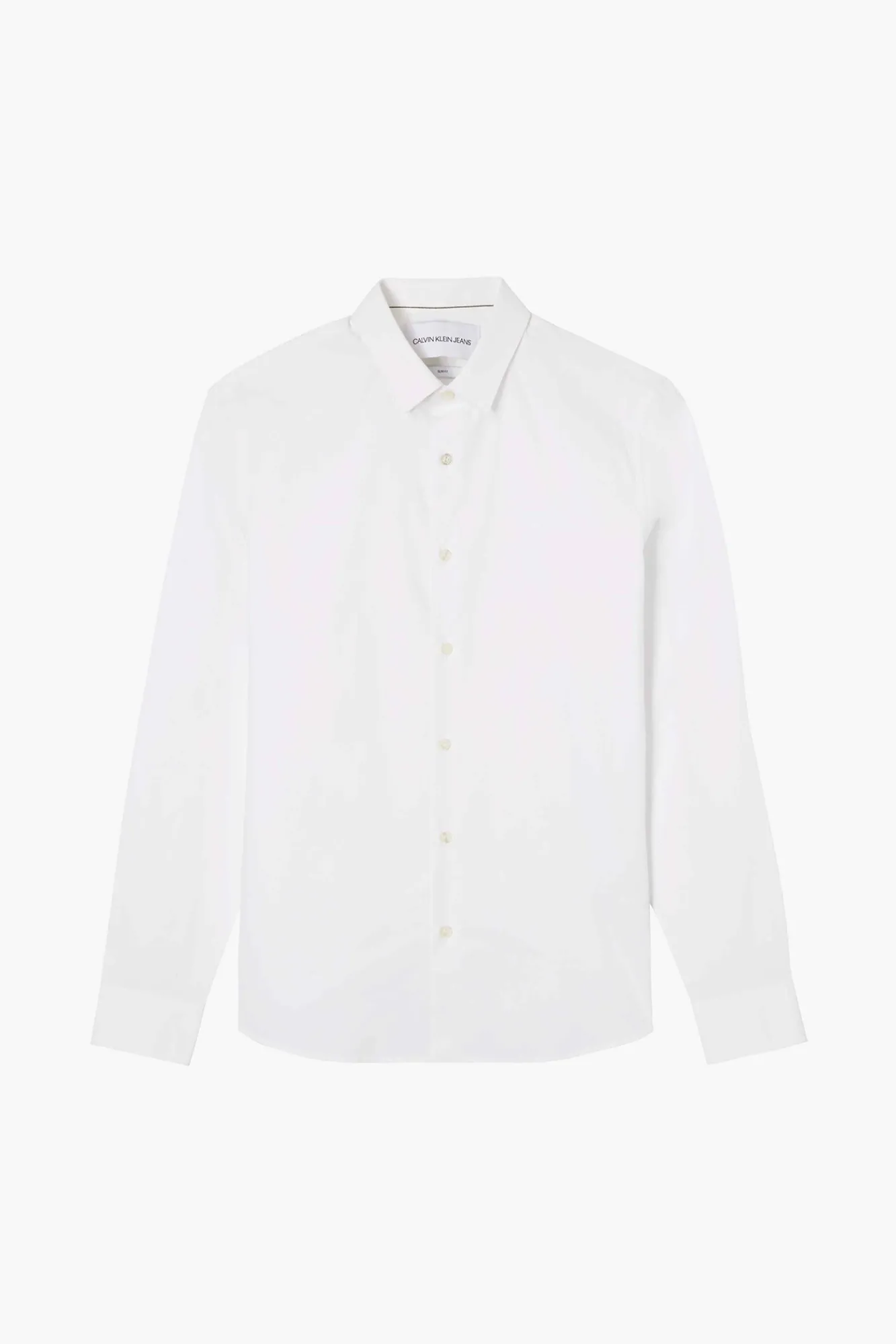 Calvin Klein Camisa De Chico Con Logo Blanco Best